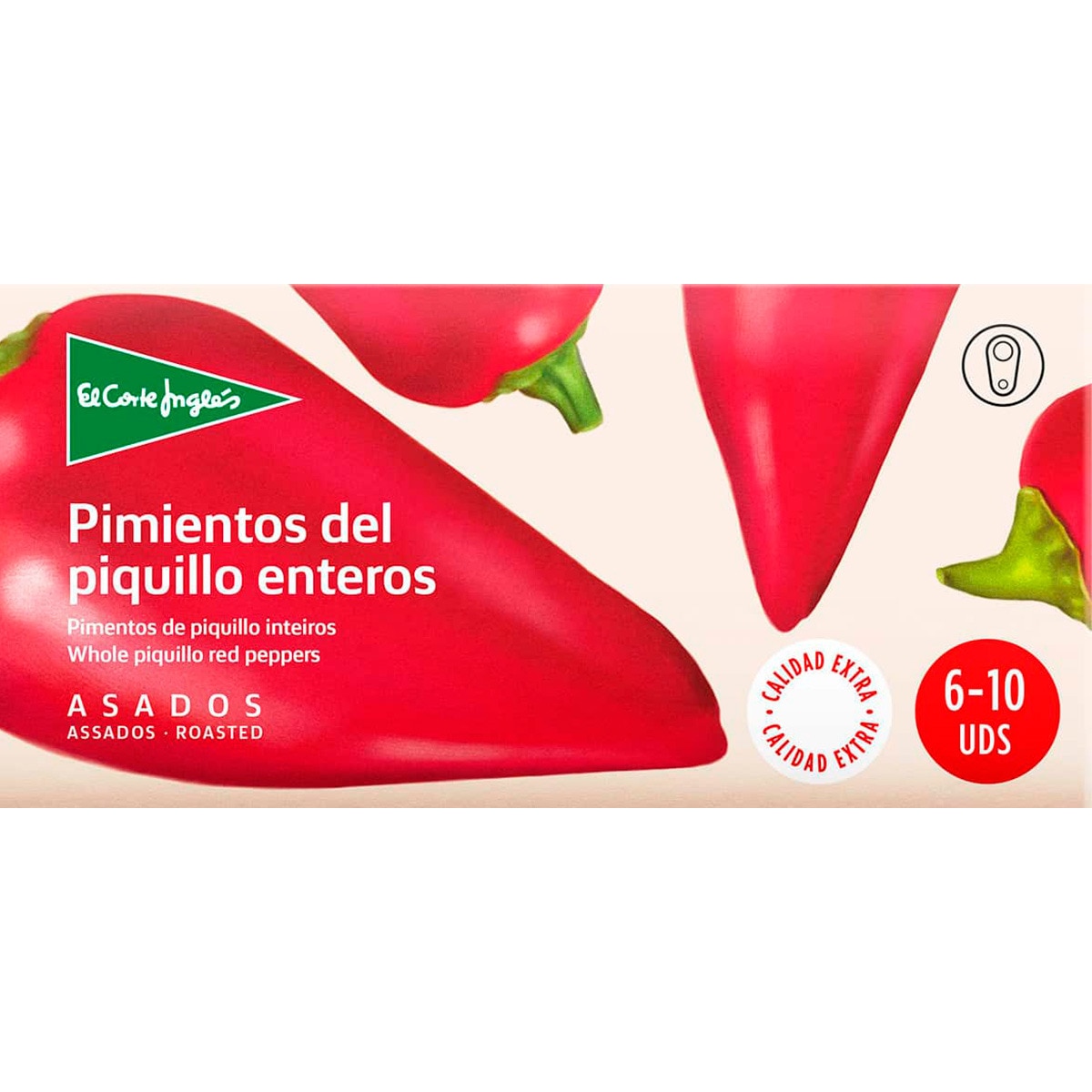 Pimentos de Piquillo Inteiros, Assados 8/12 Unidades lata 150 g