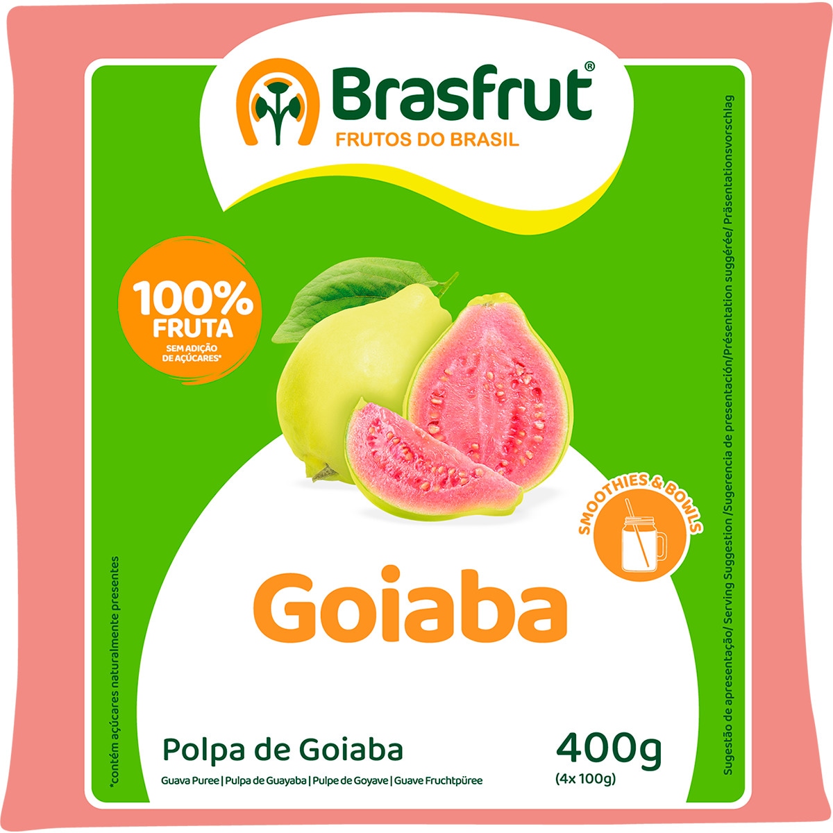 Polpa de Goiaba Congelada embalagem 400 g
