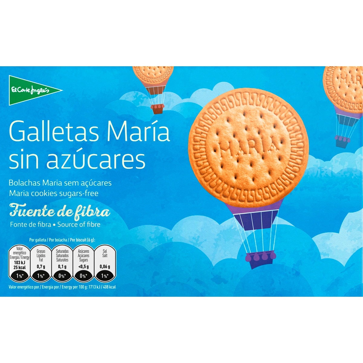 Bolachas Maria sem Açúcar embalagem 400 g