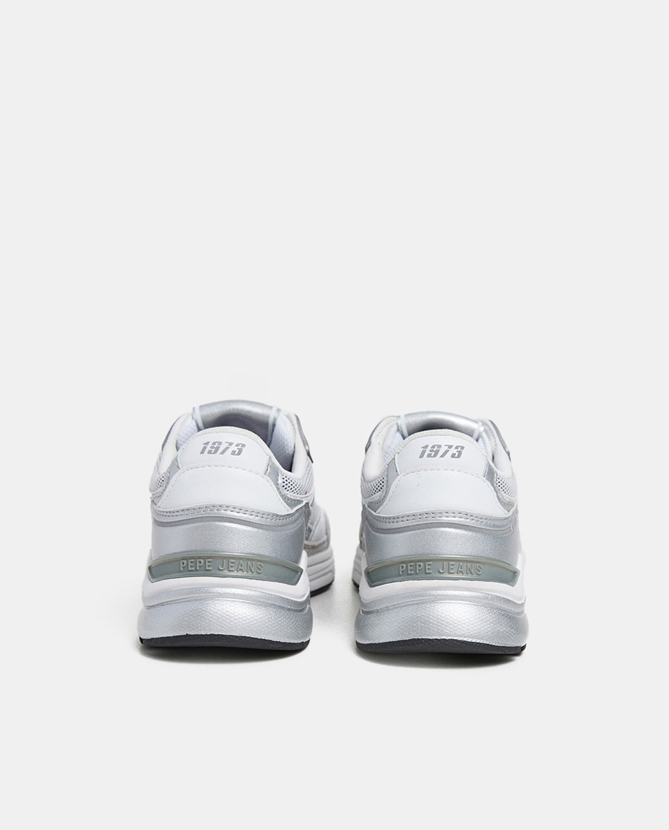 Sapatilhas Dave em Combinação de Materiais Branco-3