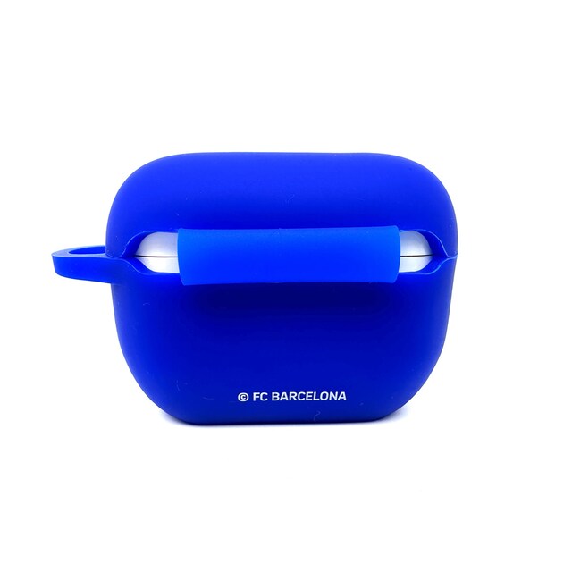 Imagen 0 de Funda para Aiprods Pro azul con escudo F.C. Barcelona de silicona