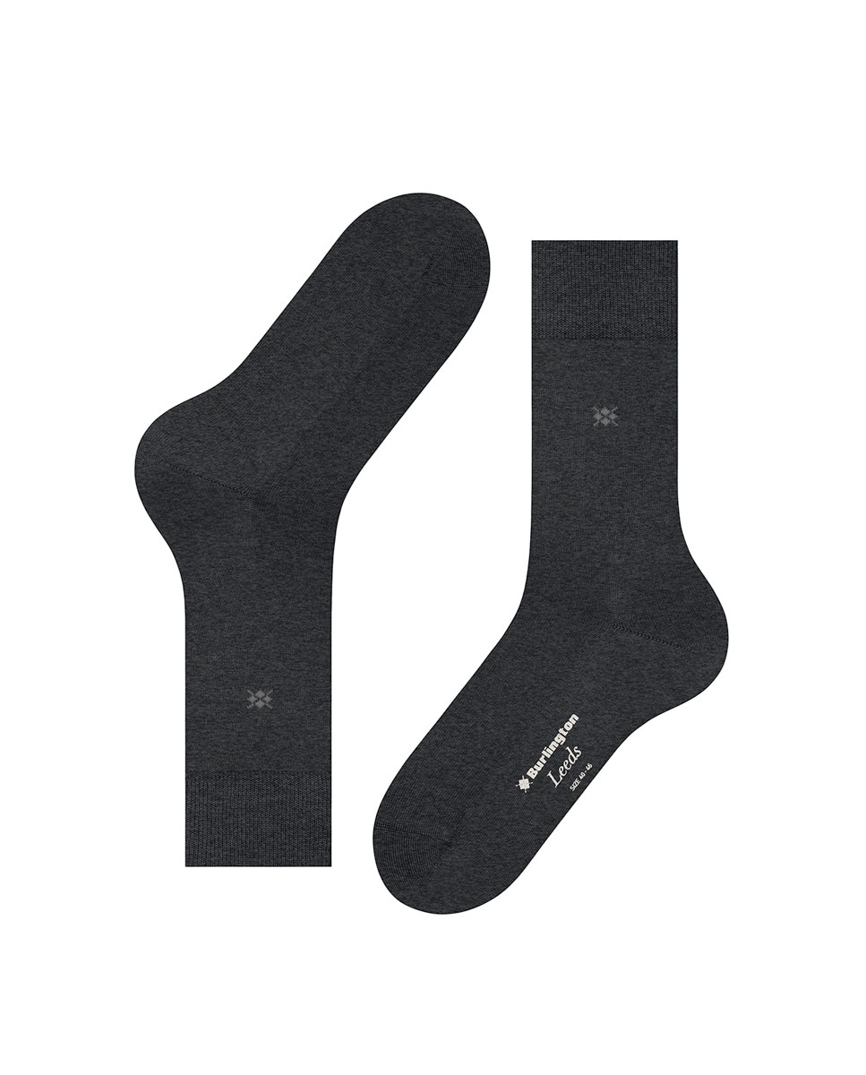 Meias Curtas Lisas Cinzento-5