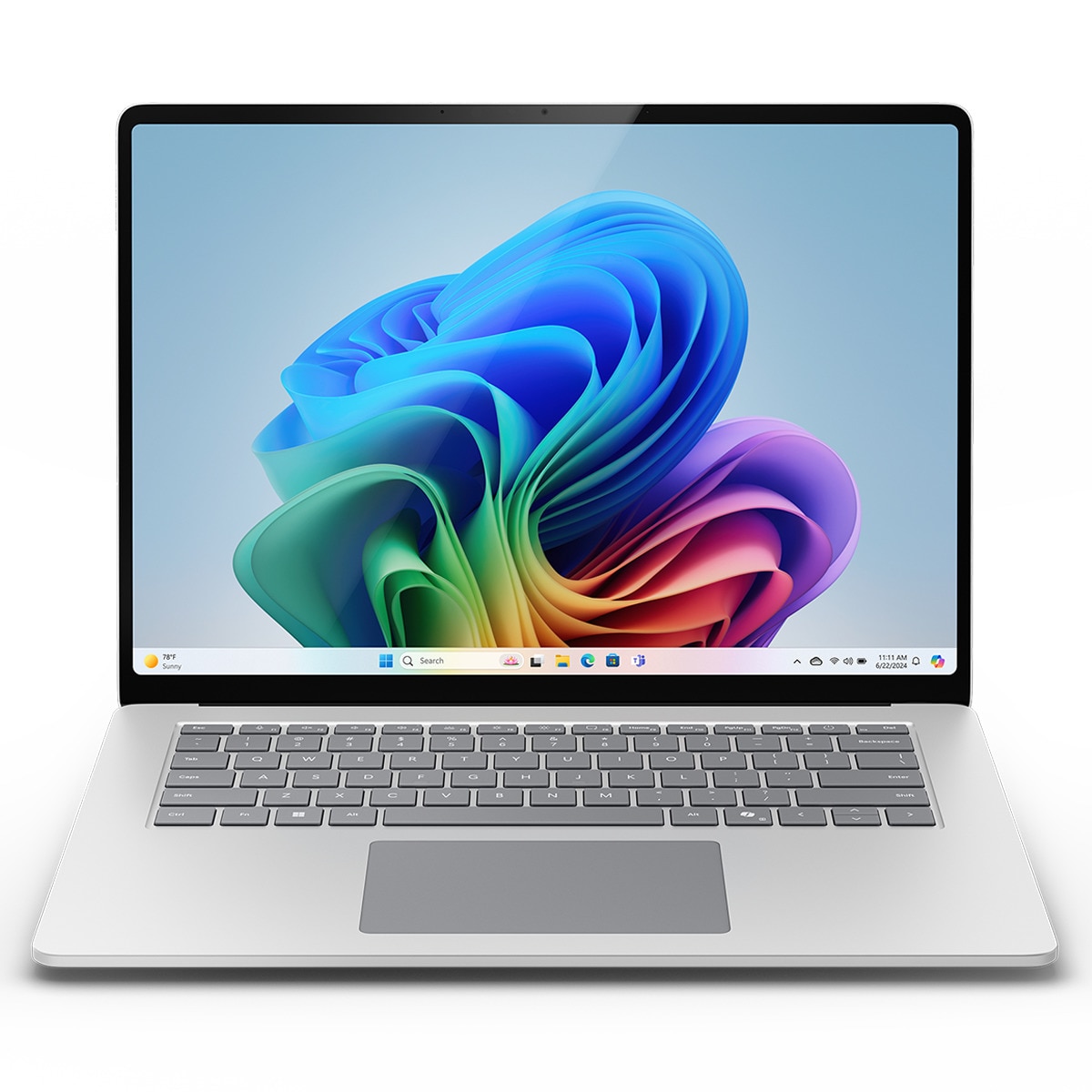 Microsoft Surface Laptop Copilot+PC, Snapdragon X Elite X1E-80-100, 16GB, 256GB SSD, 15", W11, Platino Platino-1