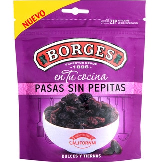 pasas sin pepitas estuche 150 g - Borges