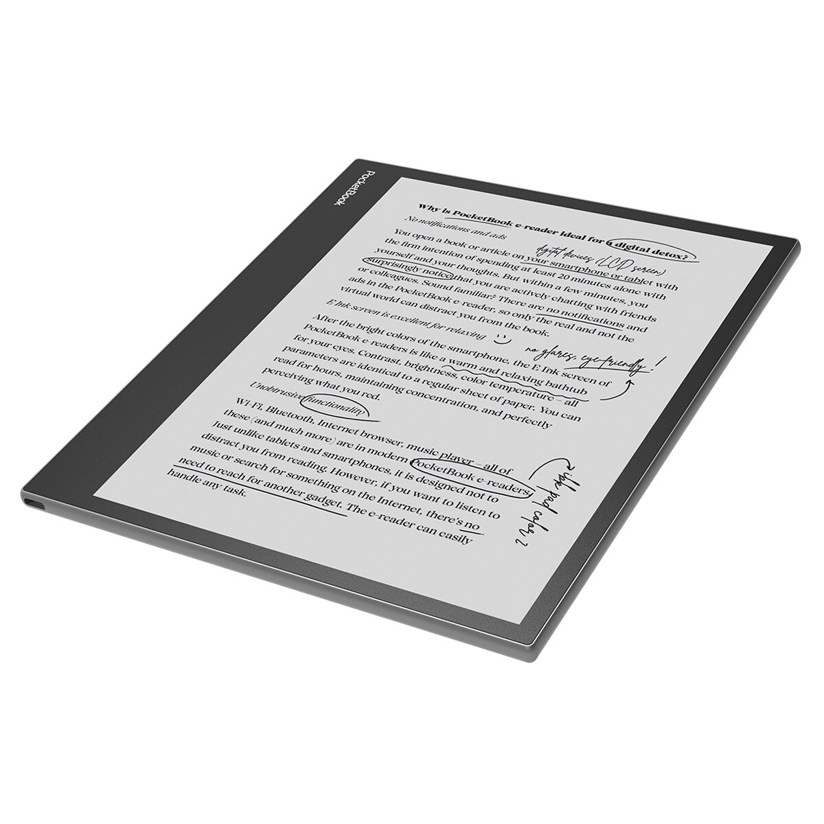 e-Reader PocketBook Inkpad Eo Mist Grey 10,3" E-Ink Kaleido 3, Android y cámara integrada Gris niebla-10