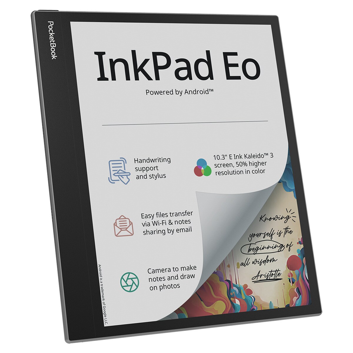 e-Reader PocketBook Inkpad Eo Mist Grey 10,3" E-Ink Kaleido 3, Android y cámara integrada Gris niebla-8