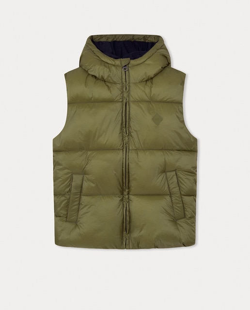 Imagen 0 de Chaleco acolchado con capucha y cierre cremallera