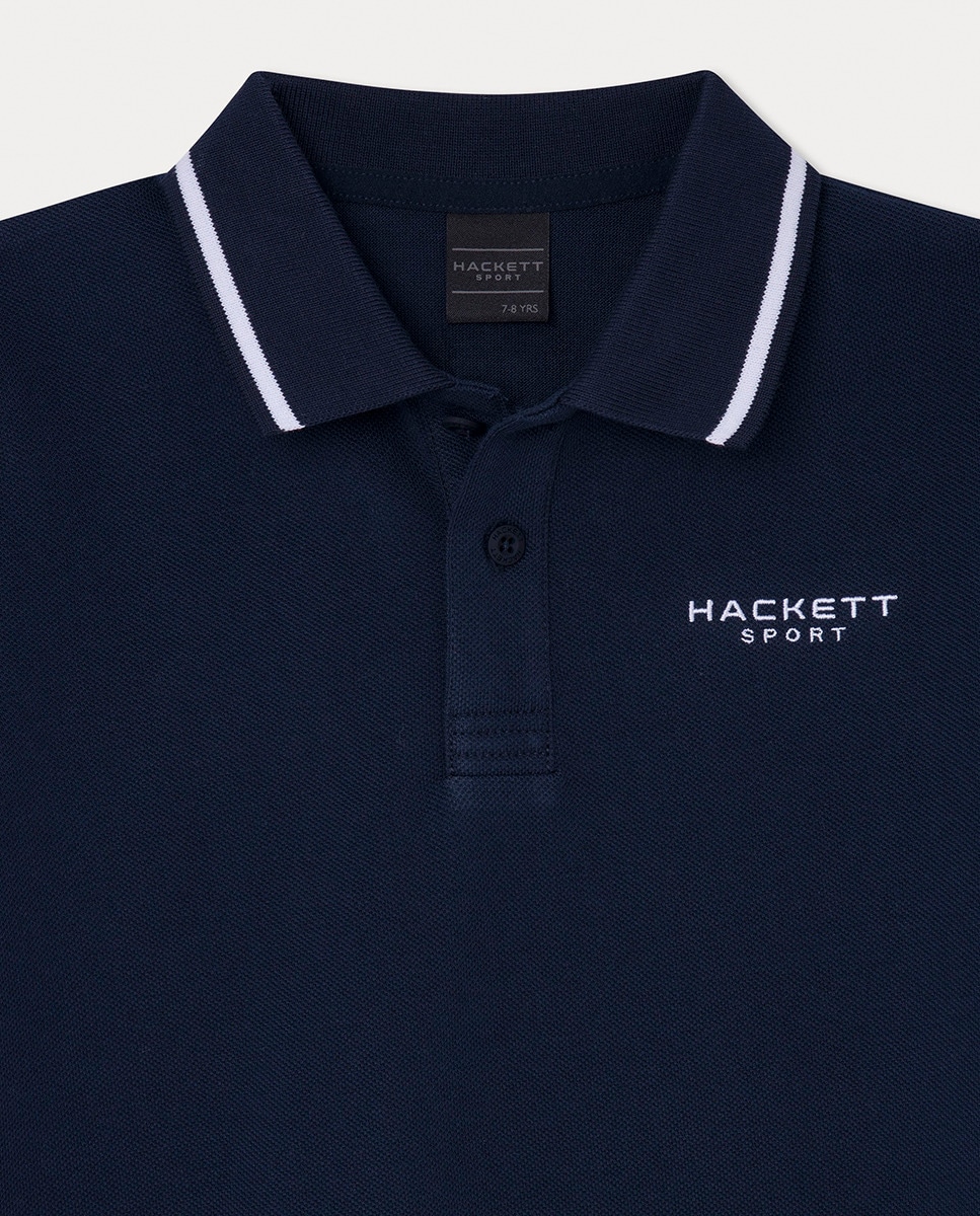 Pólo com manga curta Azul-marinho-3