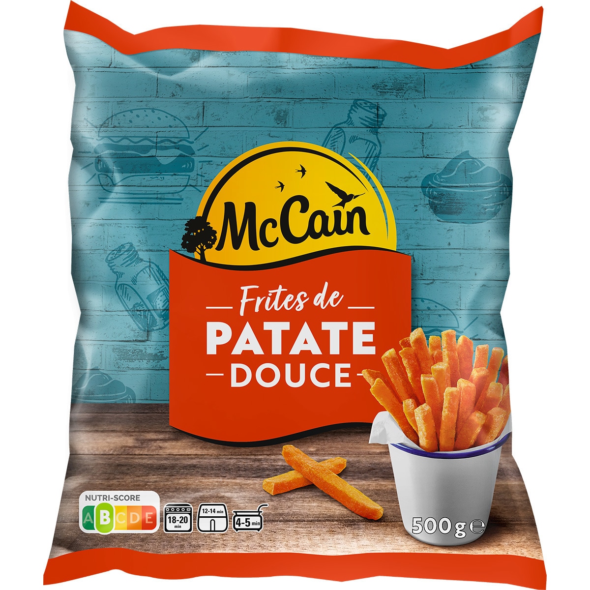 Batata Doce em Palitos Vegan embalagem 500 g