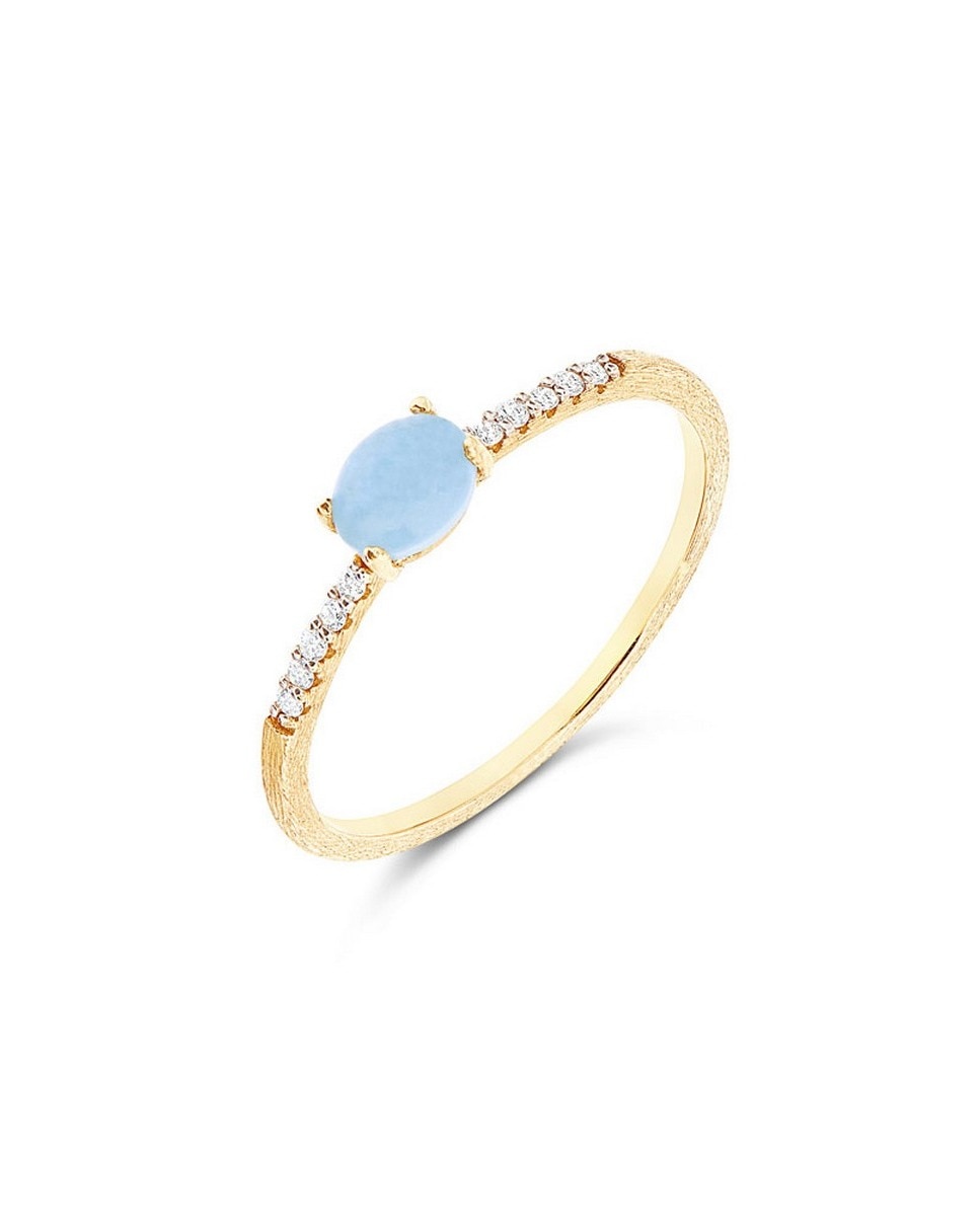 Imagem 0 de Anel Azure em Ouro, Diamantes e Aquamarine