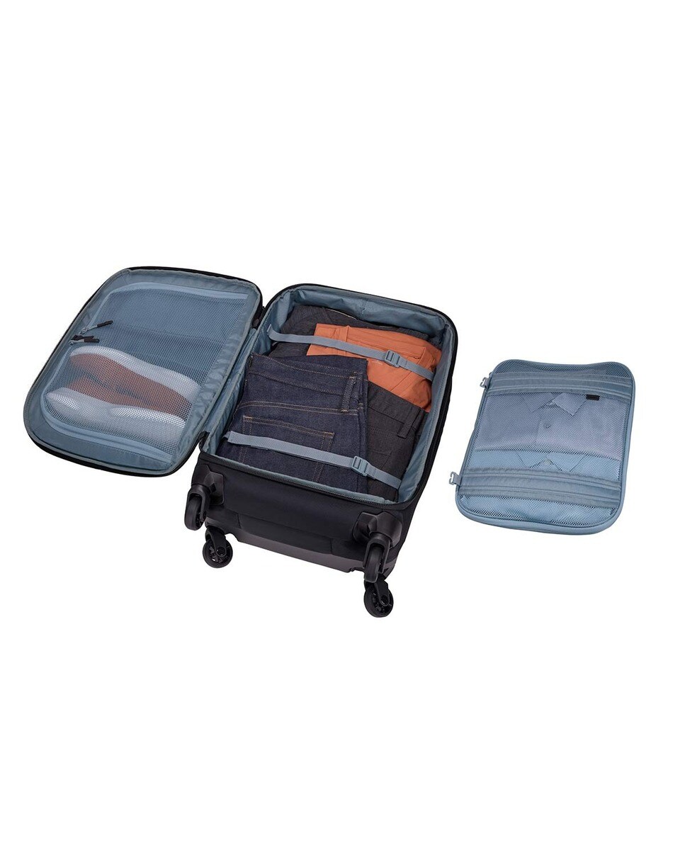 Mala de Mão com Rodas Nylon e Poliéster - Preta Preto-4