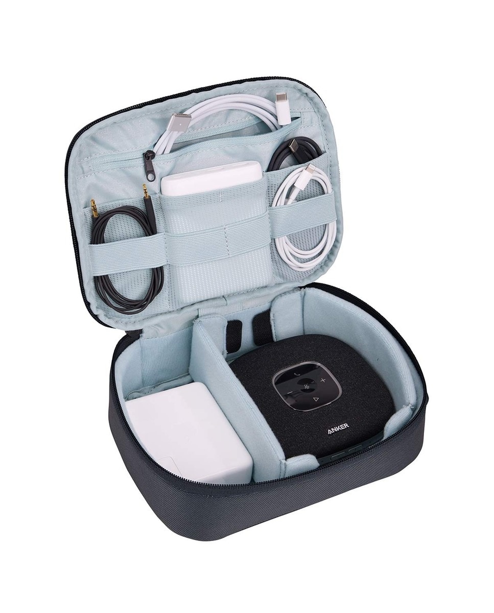Organizador de Equipamentos Electrónicos Grande Nylon e Poliéster - Cinza Grey-4