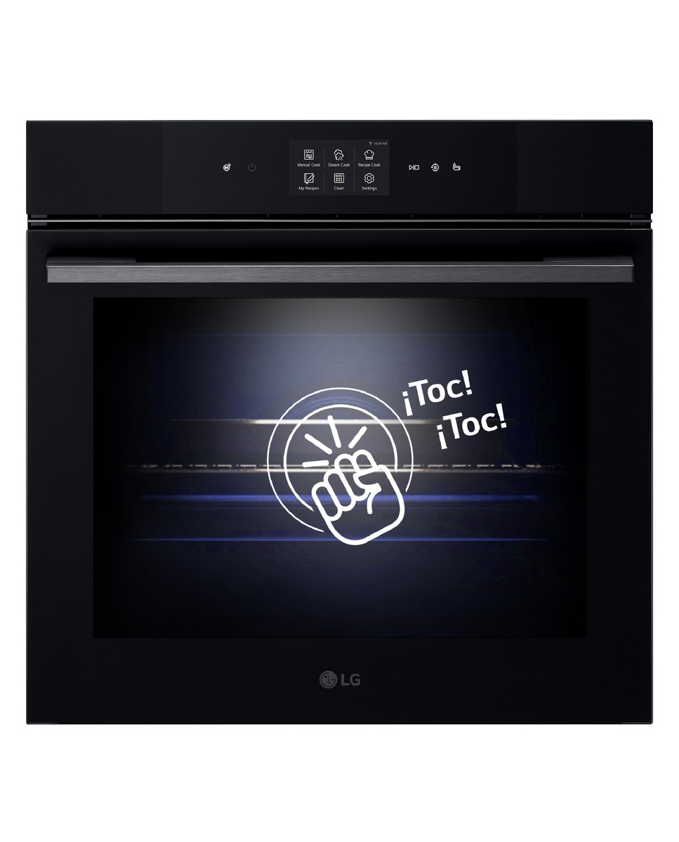 Horno vapor LG con sistema de limpieza Blue EasyClean, 76 l, display LCD táctil, ThinQ Wi-fi - WS9D7672WM Negro-3