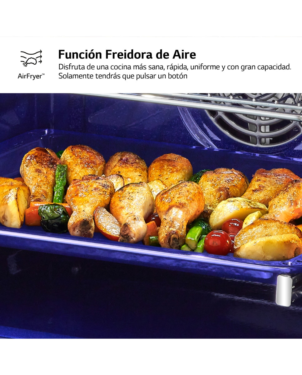 Horno vapor LG con sistema de limpieza Blue EasyClean, 76 l, display LCD táctil, ThinQ Wi-fi - WS9D7672WM Negro-11