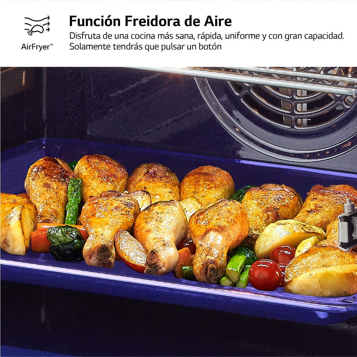 Horno multifunción LG pirolítico, 76 l, display LED, función Instaview - WS7D7632WB Acero negro-6