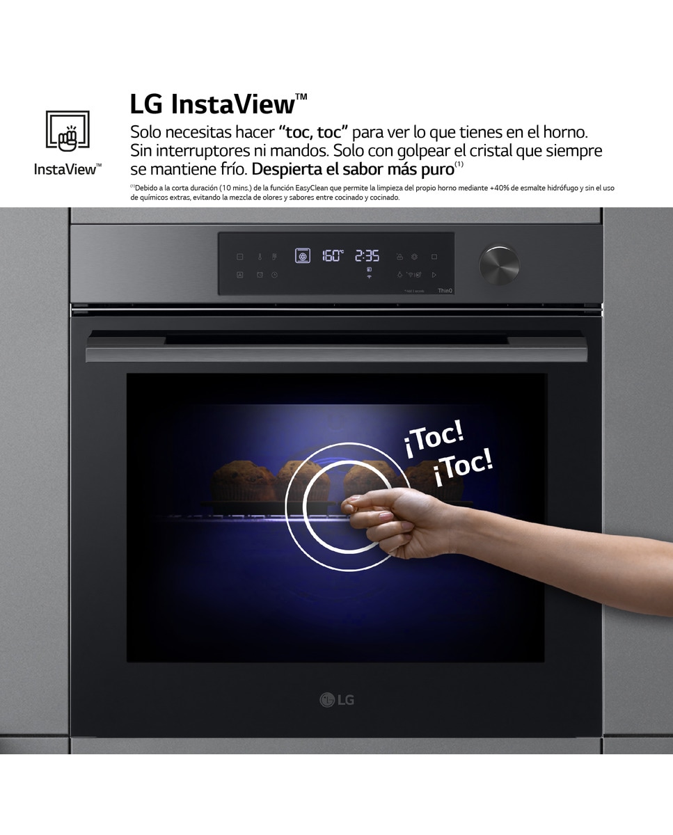 Horno multifunción LG pirolítico, 76 l, display LED, función de cocción lenta al vacio y freidora de aire - WS7D7631WB 4