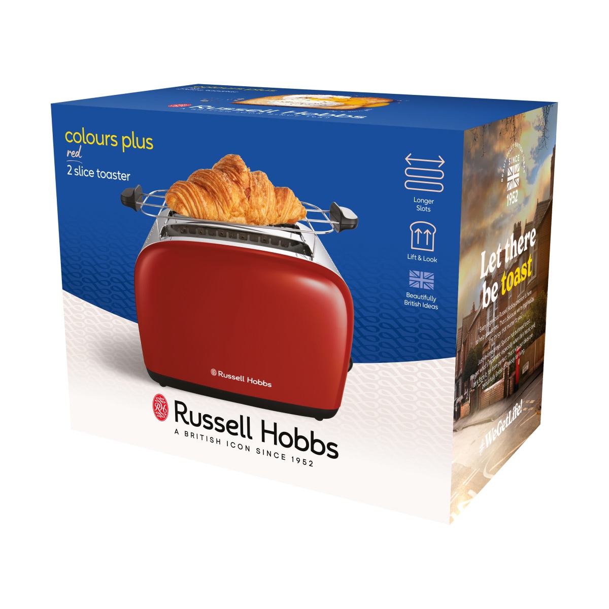Tostador Russell Hobbs Colours Red con 2 ranuras Rojo-7