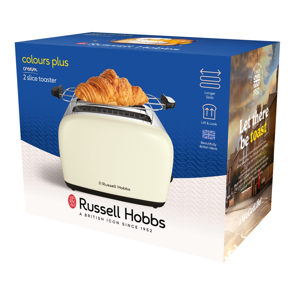 Tostador Russell Hobbs Colours Plus Cream con 2 ranuras Crema-7