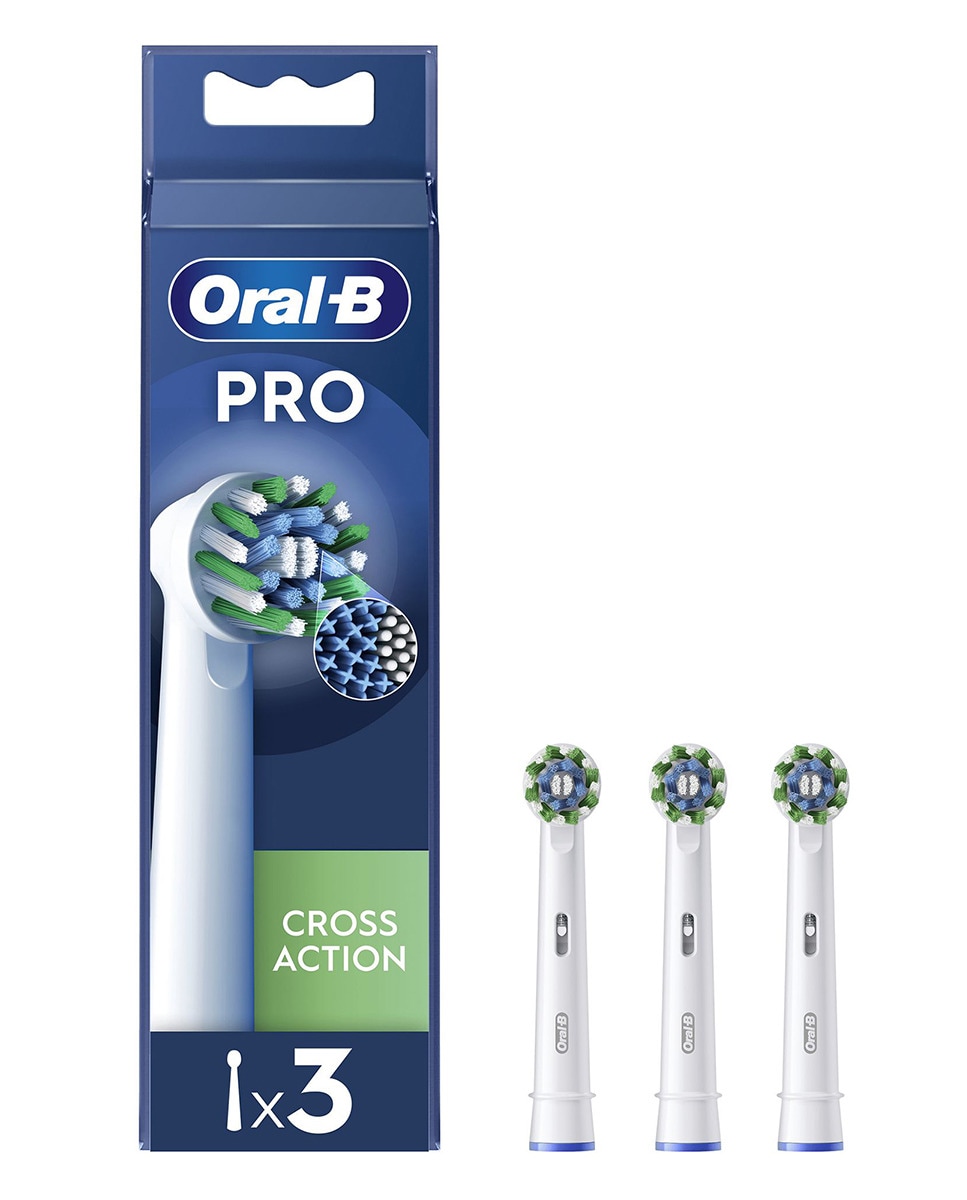 Pack de 3 cabezales de recambio Oral b - Braun Cross Action 8
