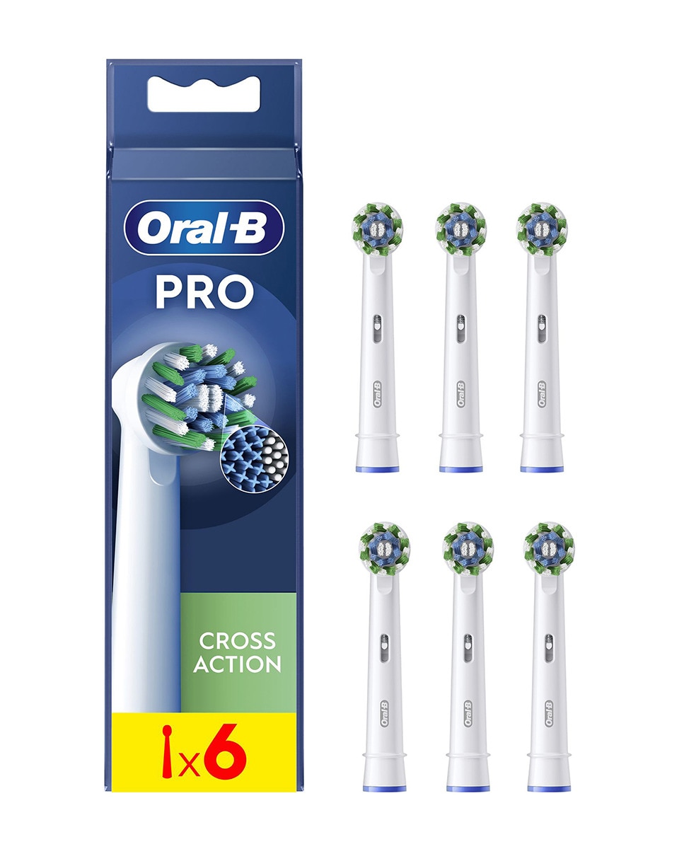 Pack de 6 cabezales de recambio Oral b - Braun Cross Action 8