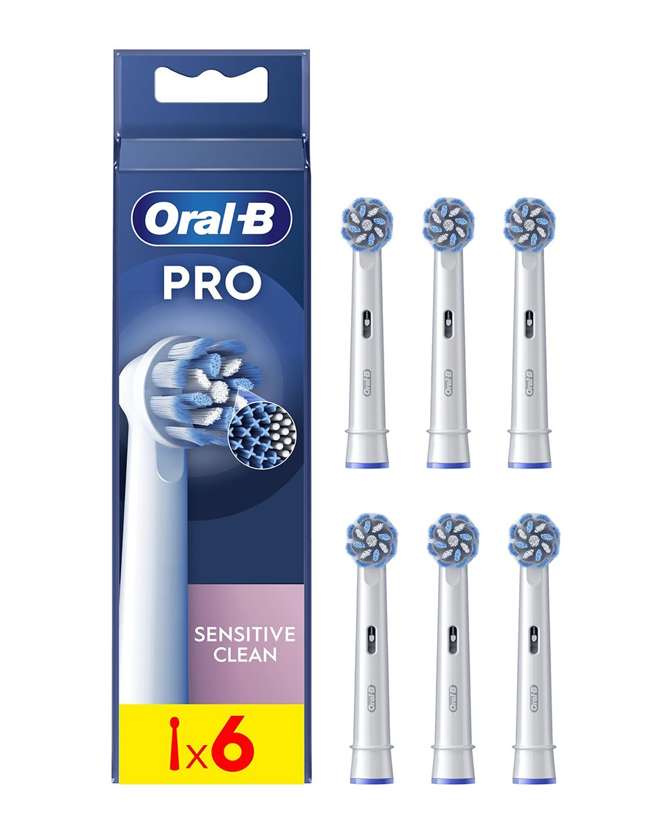Pack de 6 cabezales de recambio Oral b - Braun Sensitive Clean 8