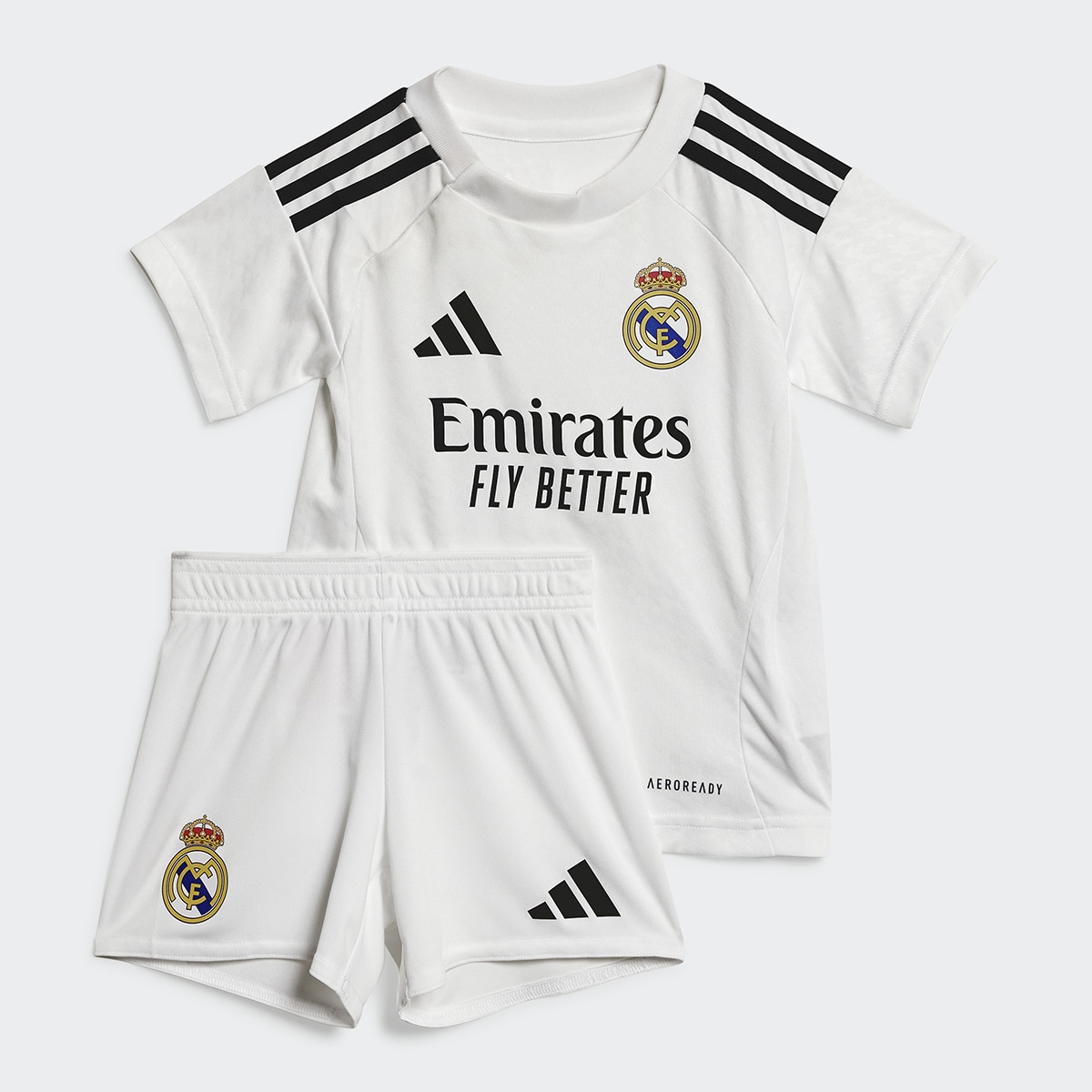 Mini Conjunto de Bebé Real Madrid CF 2024-2025 Branco-1
