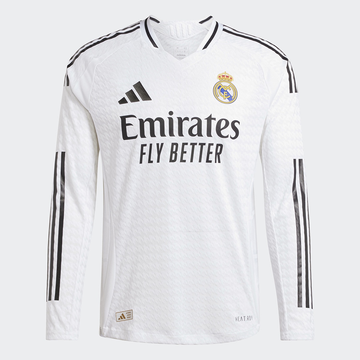 T-shirt de Homem 1.º Equipamento Real Madrid CF 2024-2025 Authentic Branco-5