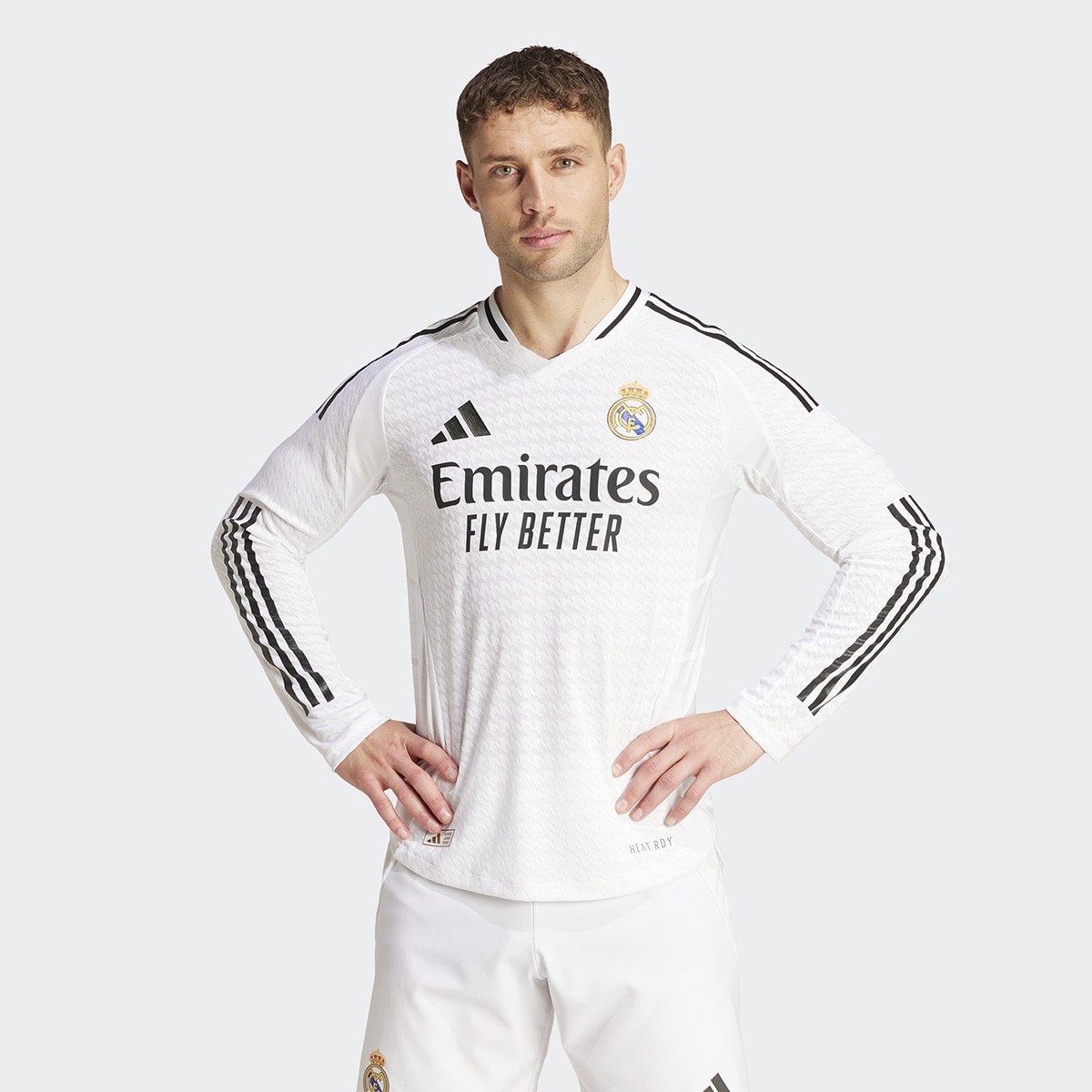 T-shirt de Homem 1.º Equipamento Real Madrid CF 2024-2025 Authentic Branco-1