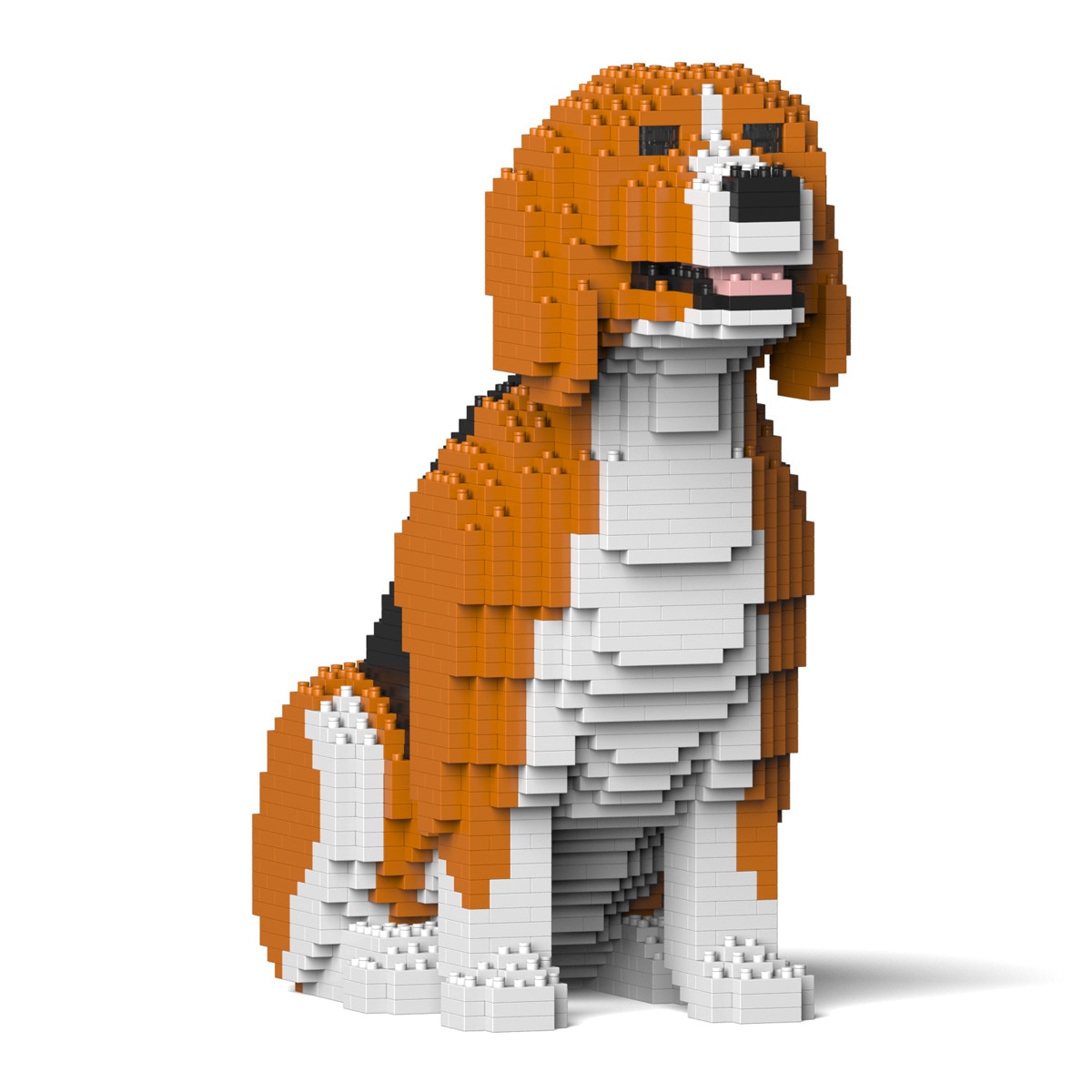 Puzzle 3D bloques de construcción Beagle sentado 1
