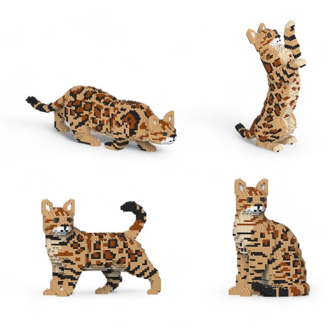 Imagen 0 de Puzzle 3D bloques de construcción  Gato de Bengala