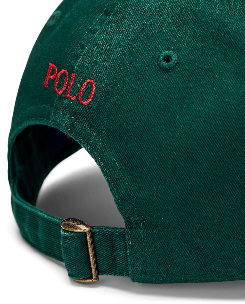 Boné com Cavalo Bordado e em Algodão Verde Pinheiro-3