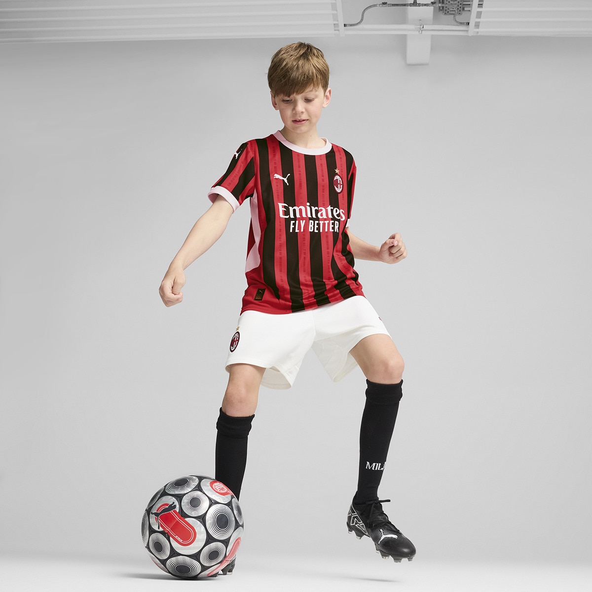 Calções de Criança 1.º Equipamento AC Milan 2024-2025 Branco-4
