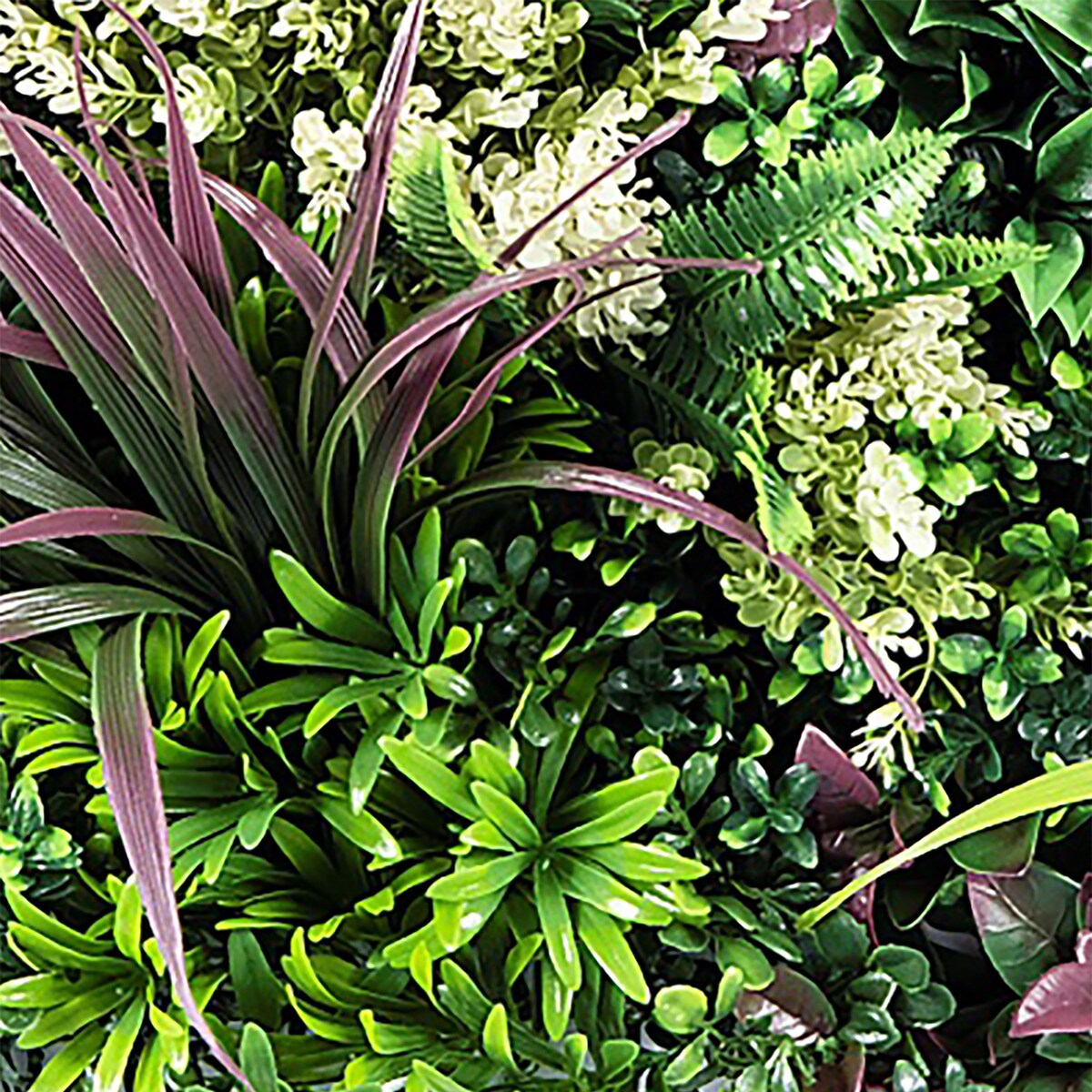 Jardín Vertical Artificial Flower 4 losetas 50 x 50 cm Verde-2