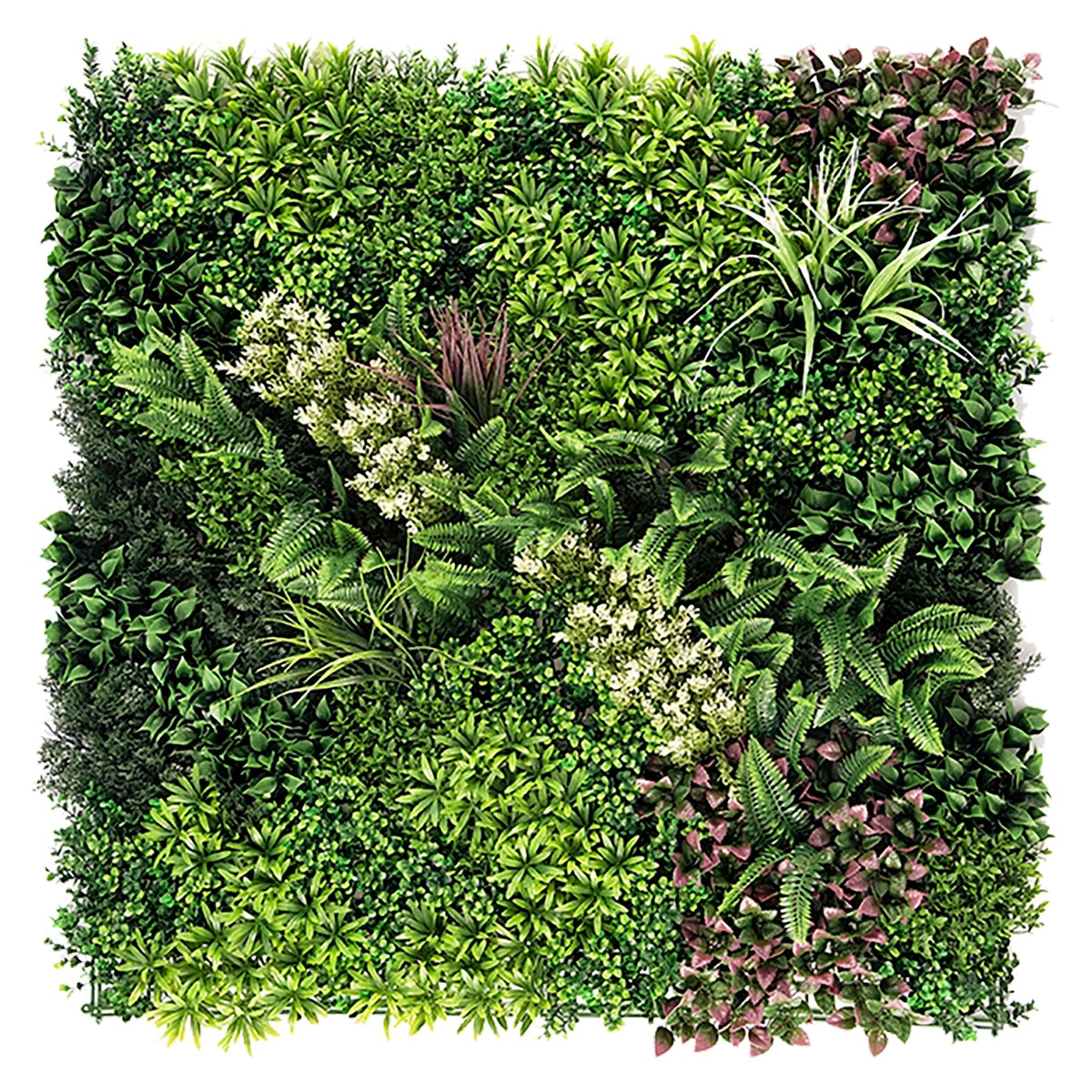 Jardín Vertical Artificial Tropical 1 loseta 100 x 100 cm Verde-1