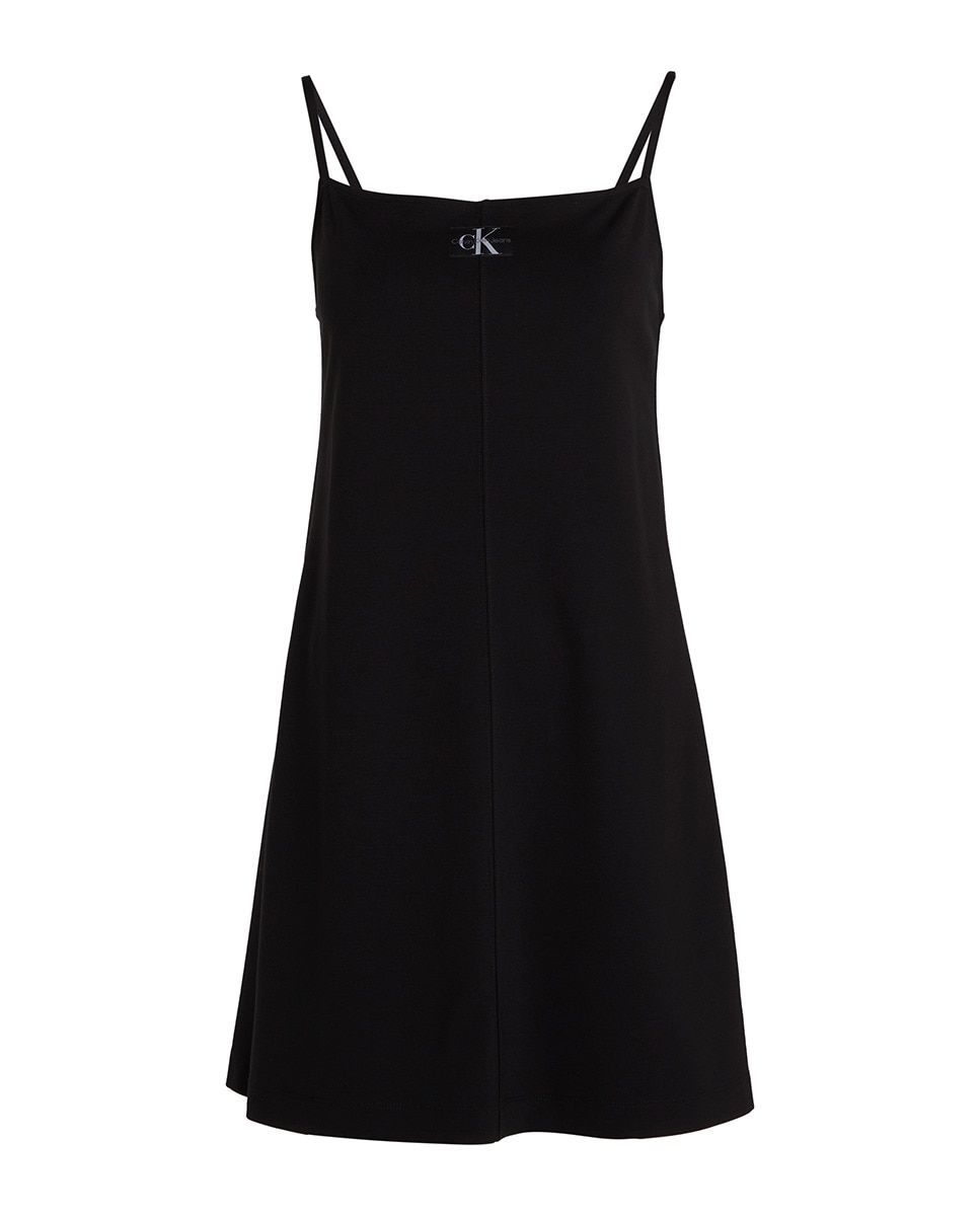 Vestido Evasé de Malha Milano Preto-4