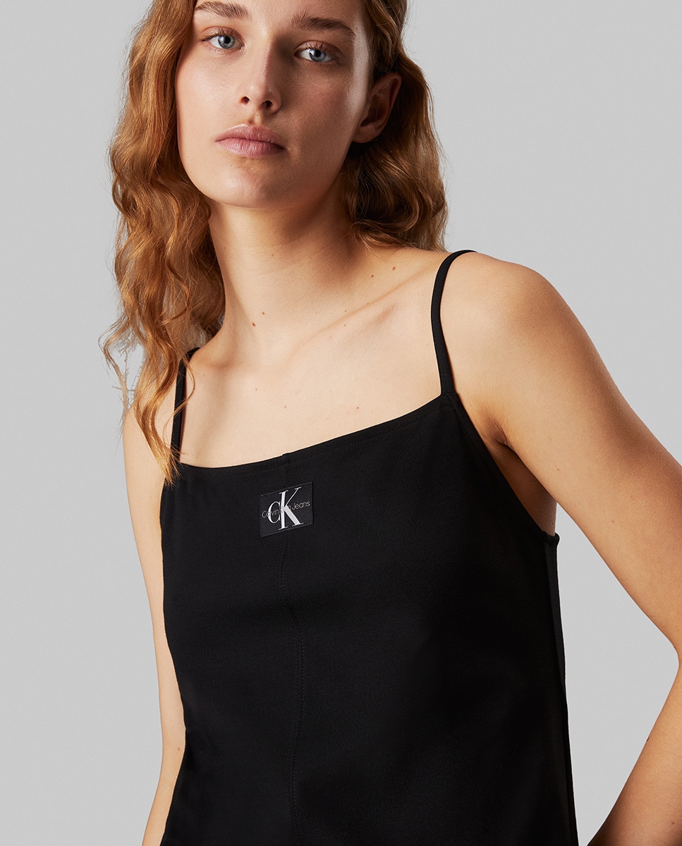 Vestido Evasé de Malha Milano Preto-3