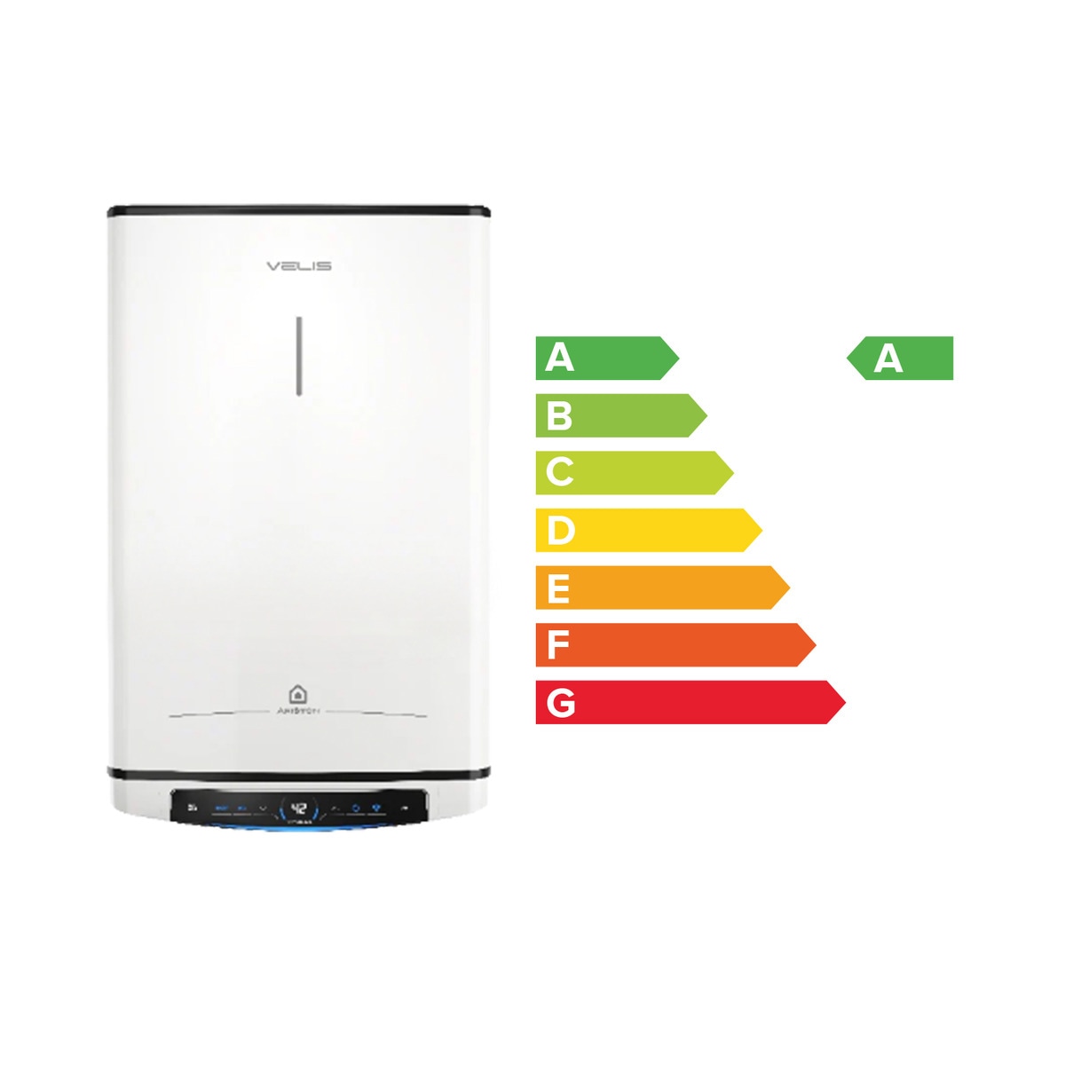 Termo eléctrico vertical/ horizontal Ariston 50 litros, conexión WiFi - VELIS WIFI 50 ES EU Blanco-5