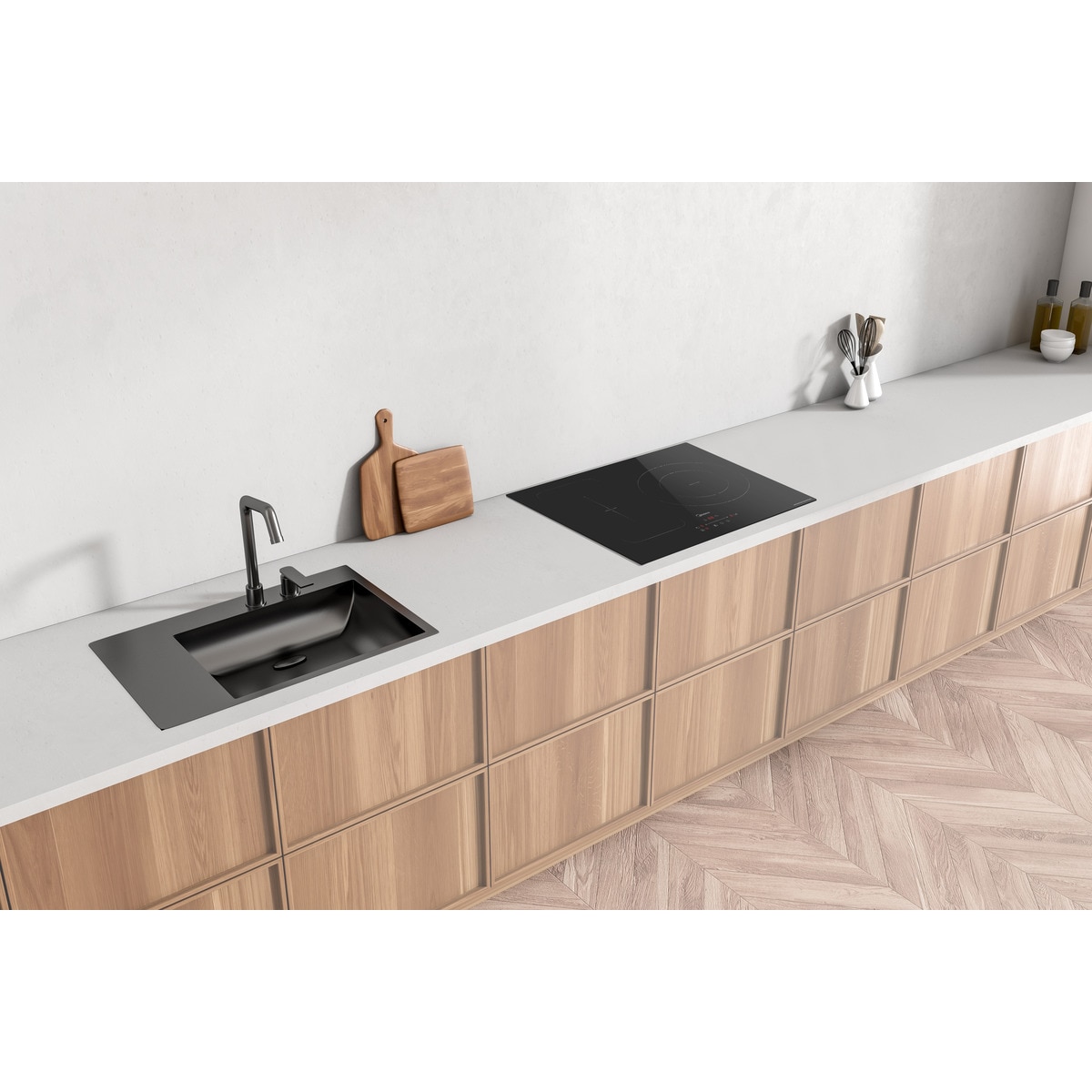 Placa inducción Midea con 3 zonas de cocción, Zona Gigante  - MIH740T279K0 Cristal negro-12