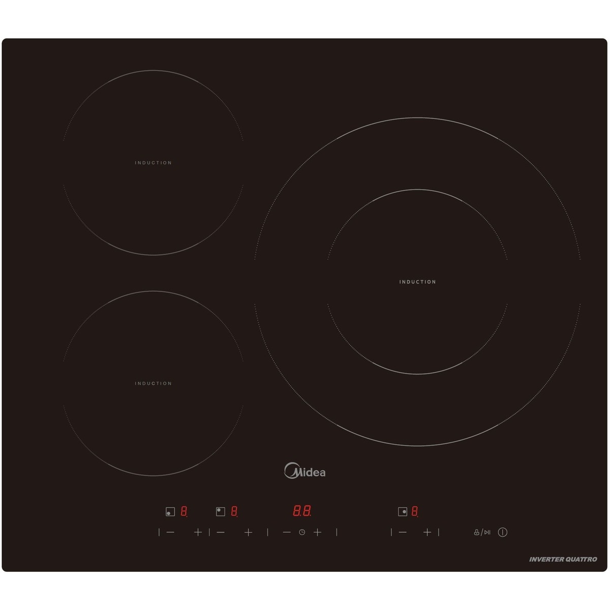Imagen 0 de Placa inducción Midea con 3 zonas de cocción - MIH740T467K0