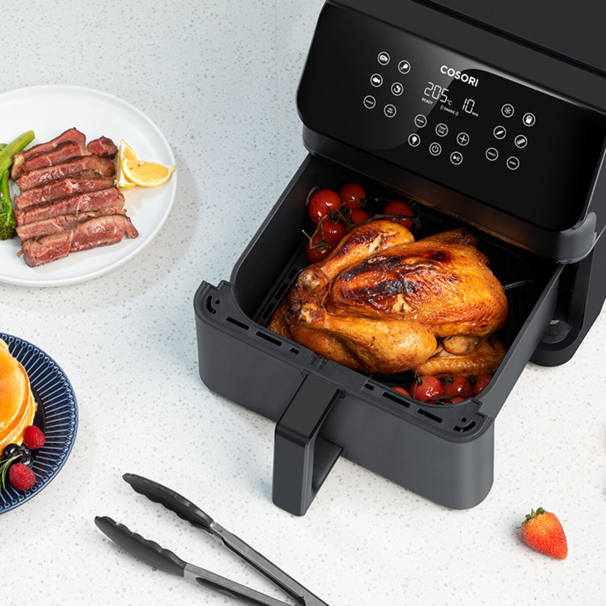 Fritadeira Air Fryer Cosori Premium II Chef Edition KOSP0028EUN sem Óleo de 1700 W, 12 Funções e Capacidade de 6,2 Litros - Preto Preto-13