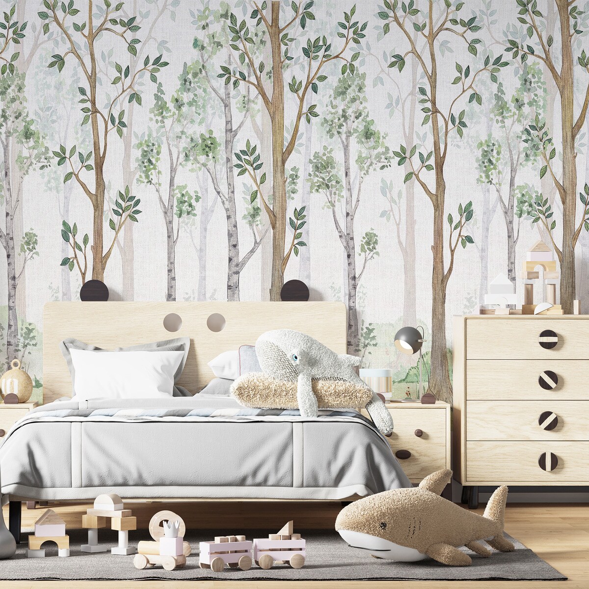 Imagen 0 de Mural autoadhesivo Bosque Wallifydeco Verde