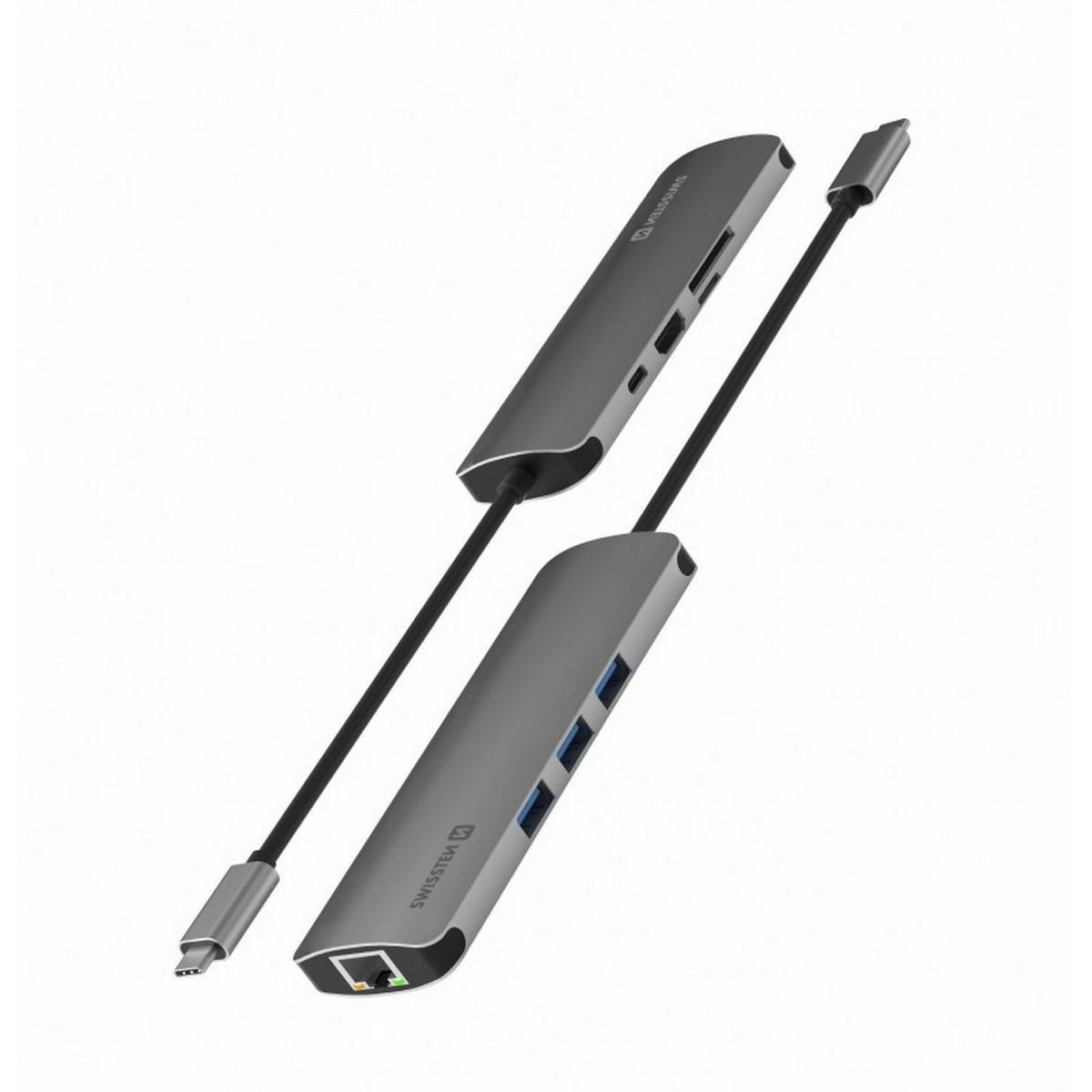 Hub Swissten USB-C Hub 8 em 1 - Alumínio 5