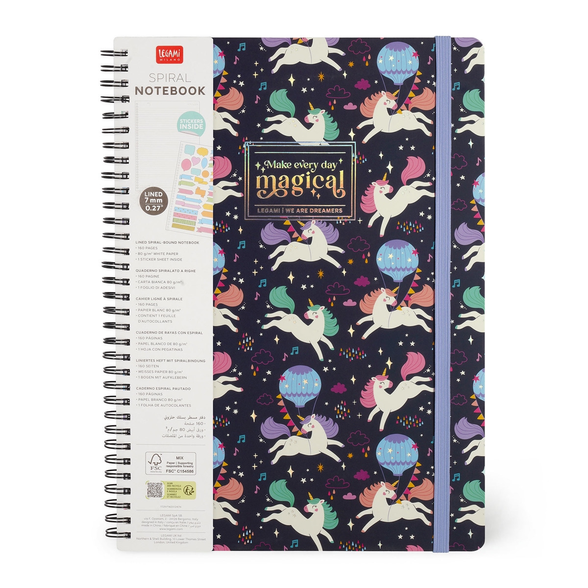 Maxi Caderno 3 em 1 Legami Unicorn 7