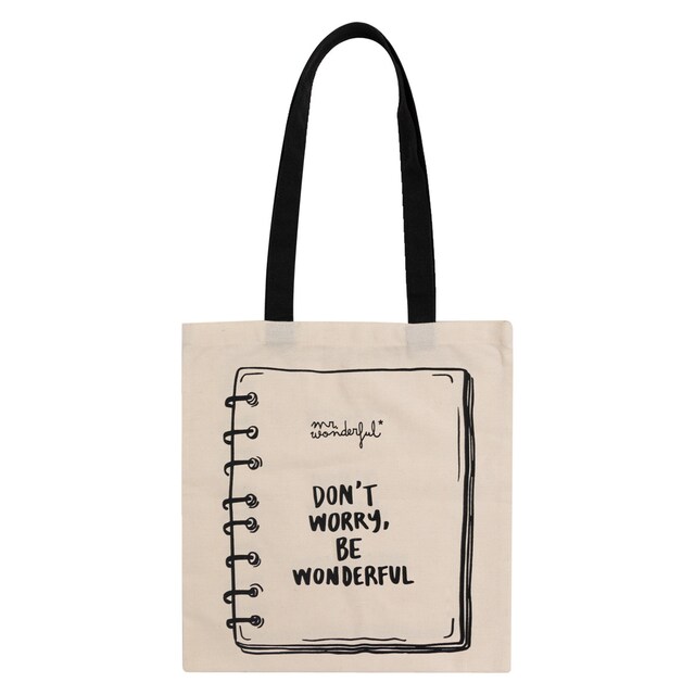 Imagen 0 de Tote bag Mr Wonderful: Don't worry, be wonderful