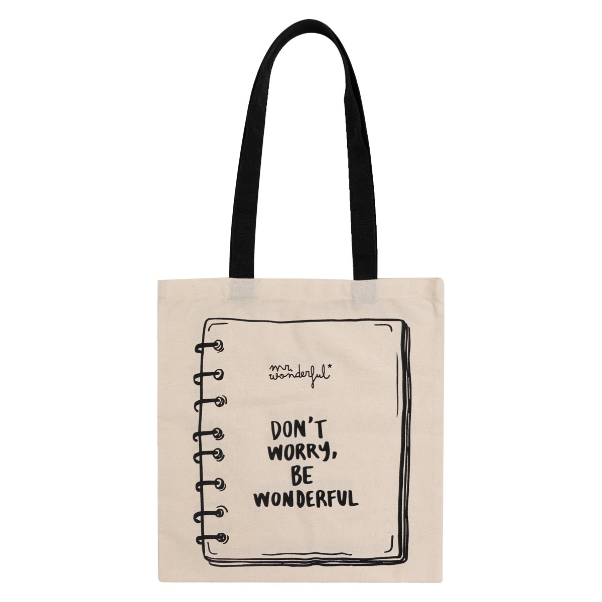 Tote bag Mr Wonderful: Don't worry, be wonderful 1