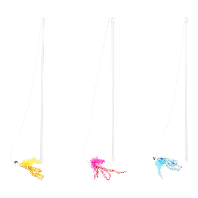 Imagen 0 de Juguete Flamingo para gatos caña con plumas