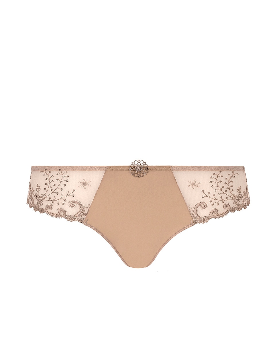 Cueca de mulher Simone Pérèle com bordado Natural-4