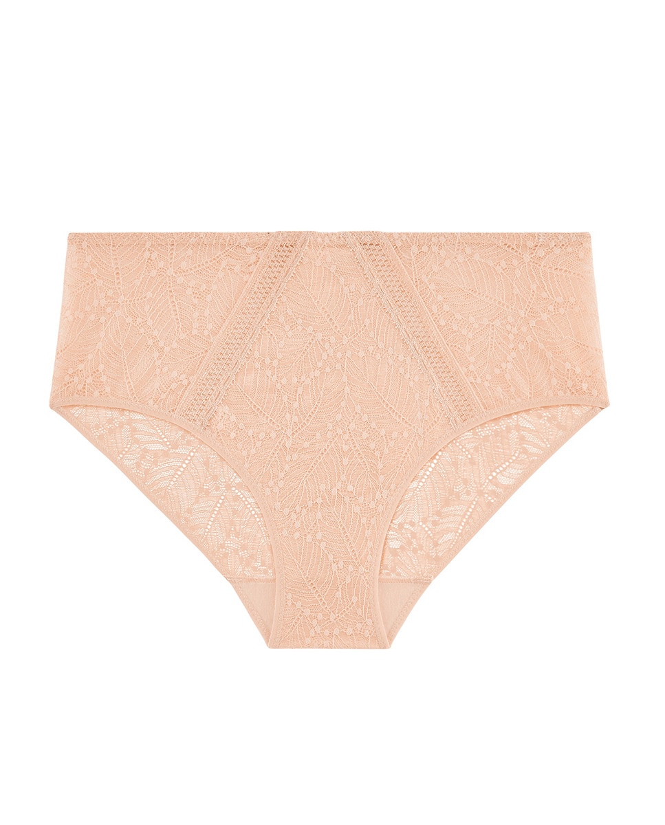 Cueca de cintura Subida e Renda Rosa-5