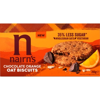 Bolachas de Aveia Chocolate e Laranja embalagem 200 g - Nairn's