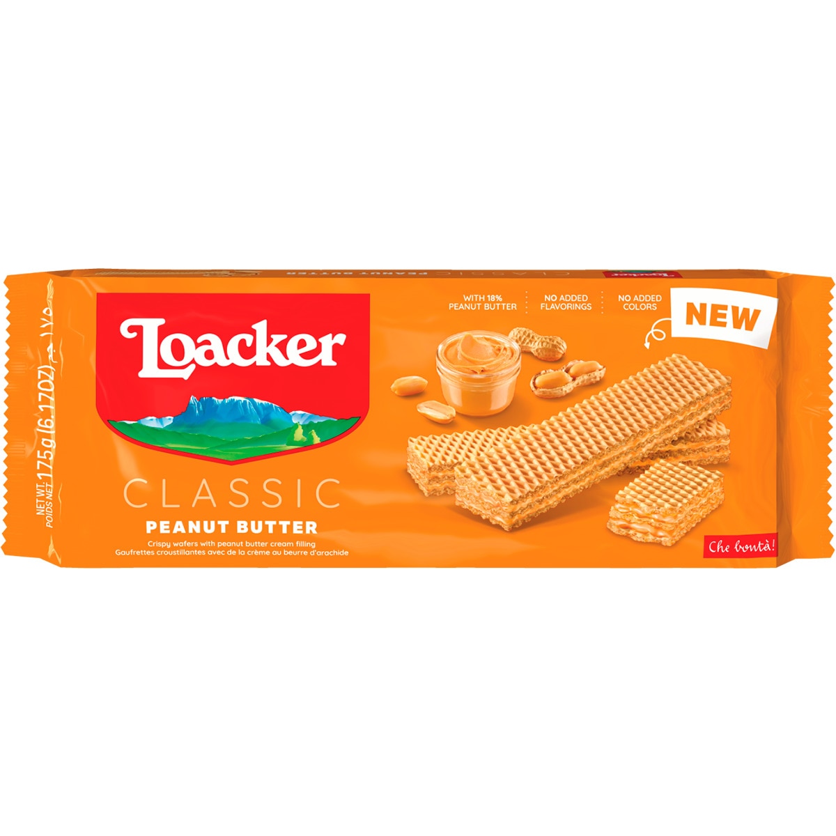 Bolachas Wafer de Manteiga de Amendoim embalagem 175 g